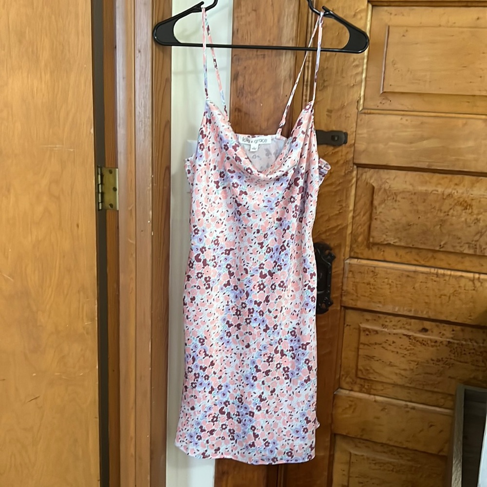 Lola Grace Silk Spaghetti Strap Summer Dress, Florals!